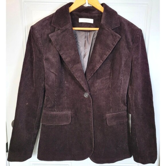 Commense Jackets & Blazers - Commense Womens Brown Corduroy Blazer Jacket Size L Academia Preppy